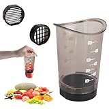 Obstschneiderbecher - Abnehmbarer Obstschneider mit Druckplatte,...