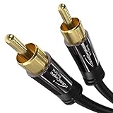KabelDirekt – 5 m – Cinch-Subwoofer-Kabel, 1 Cinch auf 1 Cinch,...
