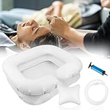 Aufblasbares Haarwaschbecken für Bettlägerige - Mobiles Shampoo Becken mit 1M...