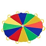 Sonyabecca 3,5m Schwungtuch für Kinder und Familie,Bunt Fallschirm Parachutes Spielzeug...