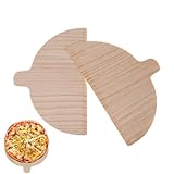 JIEBWCHA Pizzaschaufel aus Holz, Pizzaschieber aus Holz, Pizzaschaufel | Pizzaschaufel 2er...