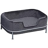 PawHut Hundesofa mit Rückenlehne Haustiersofa mit Metallbeinen Hundebett...