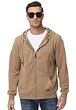 YuKaiChen Herren Sweatjacke Kapuzenjacke Hoodie Herren Langarm Karierten Jacquard Zip Gym...