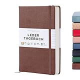 Beechmore Books Notizbuch liniert - A5, Braun I Premium Hardcover Journal Buch aus veganem...