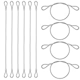 LIQWEI 10 Stück Stahlseil Mit Ösen, 30cm X 2mm Sicherheitskabel Edelstahl...