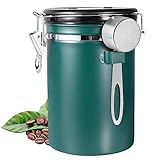 Miiepls Kaffeedose Luftdicht aus Edelstahl 1,8L, Vakuum Kaffee Dose,...