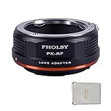 PHOLSY PK-EOS R Objektivadapter Kompatibel mit Pentax K PK Objektiv und für Canon R Mount...