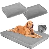 Ersatz-Hundebettbezüge, waschbar, 100 % wasserdicht, weich, Grau, 2 Stück, 106,7 x 71,1...