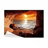 decomonkey Fototapete Meer Strand 350x256 cm Tapete Fototapeten Vlies Tapeten...