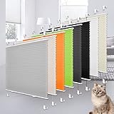 Heligo Plissee Klemmfix Plisseerollo ohne Bohren Hellgrau 80x120cm(BxH)...