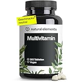 Multivitamin – 365 vegane Tabletten – Jahresvorrat – wertvolle Vitamine A-Z, mit...