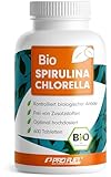 Bio Spirulina & Chlorella Presslinge 600x - optimal hochdosiert - 3000 mg Spirulina & 3000...
