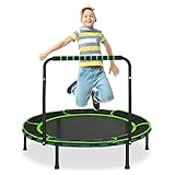 Trampolin für Kinder, Faltbares Mini Trampolin ab 3-6 Jahren mit Abnehmbarer...