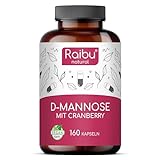 Raibu D-Mannose Kapseln mit Cranberry - 2100 mg D Mannose pro Tagesdosis - 160 Kapseln...