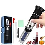 YUJUVI Refraktometer Wein Brix Refraktometer Winzer Refraktometer Honig 0-40%...
