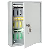 HMF 13542-07 Schlüsselschrank Schlüsselkasten 42 Haken verstellbare Hakenleisten, 35,0 x...