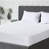 Utopia Bedding Gesteppter Matratzenschoner 90 x 200 cm, Spannmatratzenauflage,...