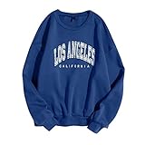 Damen-Sweatshirt, modisch, Buchstabendruck, Rundhalsausschnitt, langärmelig, lässig,...