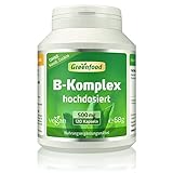B-Komplex 50, hochdosiert, 120 Kapseln - alle Vitamine der B-Gruppe. Für Nerven- und...