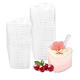 EDATOFLY 50 Stück Desserttasse mit Löffeln, 150ml DesserttassenL,...