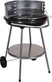 Rundgrill mit Rädern 47x75cm Schwarz - Grill Standgrill Kohlegrill BBQ Holzkohlegrill