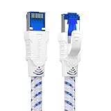 Lan Kabel 3m, Cat 8 Netzwerkkabel 3meter, Ethernet Kabel Gigabit Patch Kabel 40Gbps...