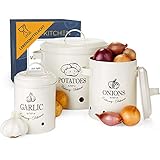 HIKITCHEN® Vorratsbehälter-Set für länger frisches Gemüse (creme weiß) -...