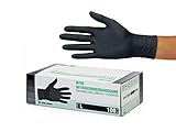 SF Nitrilhandschuhe L Schwarz – 100 Stück Einweghandschuhe, Einmalhandschuhe,...
