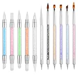 Silikon Nagel Pinsel, 11 Stück Professionelle Maniküre Werkzeuge Kit mit Doppel-Ende...