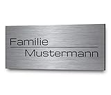 Edelstahl Türschild personalisiert mit Gravur - ab 8x3,5 cm - Riesige Motiv Auswahl -...