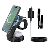 Kabelloses Ladegerät, 3 in 1 Induktive Ladestation für Apple, 15W Qi Zertifiziert...