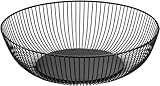 CHJIEJIE XIALINBUY Obstschalen Metalldraht Schwarz 27.5x9 cm Obstschale Schwarz Obstkorb...