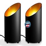 charlique® LED Uplight Spot (2 Stück) schwarz, 6W, Bodenstrahler, LED Bodenleuchte zur...
