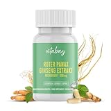 Vitabay Roter Ginseng Kapseln Hochdosiert 600mg - 120 Panax Ginseng Extrakt...