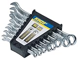 Kinzo Ratschenschlüssel Set 8 Teilig - Schraubenschlüssel von 8 bis 19MM -...