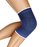 ECO KNIEBANDAGE elastisch Blau Gr. L Sportbandage Kniebandagen Knie Bandage...