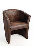 Design Cocktailsessel Antik Braun Sessel Clubsessel Loungesessel Club Möbel Bürosessel...