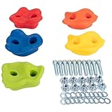 Spielturmking Klettersteine | Klettergriffe inkl. Befestigungsmaterial | Outdoor & Indoor...