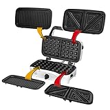 MPM MOP-33M 3 in 1 Sandwichmaker, Austauschbare Platten, Sandwichtoaster,...