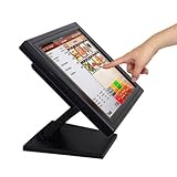 JINPRDAMZ Registrierkasse Kassensystem, 15' LCD Touch-Kasse, Kassenmonitor mit USB LCD...