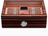 KLUFO Humidor Humidor für Zigarren mit Glasplatte, für bis zu 100 Zigarren geeignet,...