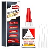 Kunststoffkleber 35g, Extra stark Spezialkleber Kunststoff, wasserfest, hitzebeständig &...