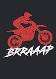 Notizbuch A5 dotted, gepunktet mit Softcover Design: BRAAAP Motocross Dirtbike Spruch...