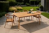 SAM 5 TLG. Gartengruppe Henry | Gartentisch 180 x 100 cm | Teakholz massiv |...