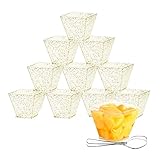 JUFUM Dessert Becher 50 StüCk Dessert Becher Aus Kunststoff + 50 LöFfel Dessert Becher 2...