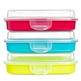 QILZO® Packung mit 3 Einheiten Sandwich-Halter, Lunch-Halter, Snack-Lunch-Box,...