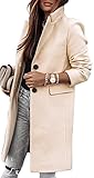 OranDesigne Jacke Damen Trenchcoat Langer Herbst Winter Mantel Trenchcoat Warm...