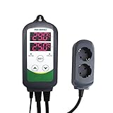 Inkbird ITC-308 Digitaler Temperaturregler mit fühler, Heizen Kühlen Temperaturschalter,...