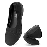 TIAROOTT Damen Ballerina Flache Schuhe Runde Zehe Strick Kleid Schuhe Komfort...