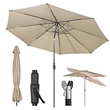 Sekey 350cm Sonnenschirm mit Kurbel und Auto Kippen,Marktschirm für...